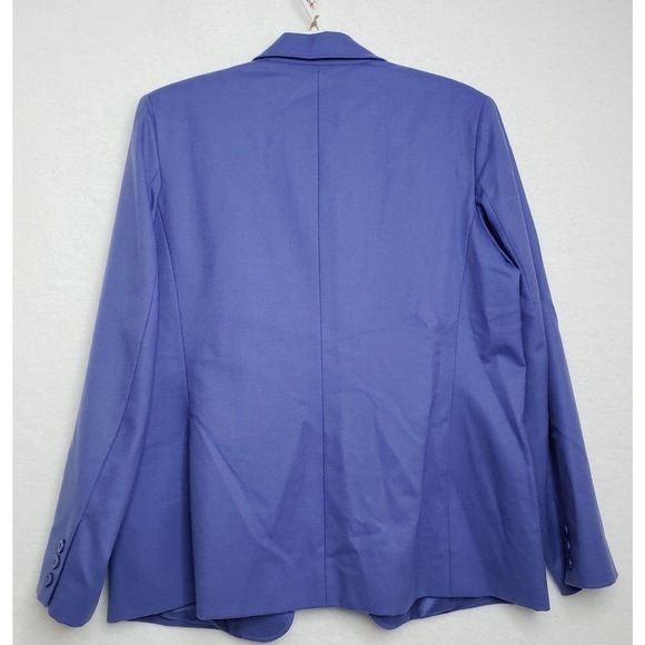 Appleseed's Wool Career Blazer Womens 14 Periwinkle Blue Purple Career - Picture 2 of 9